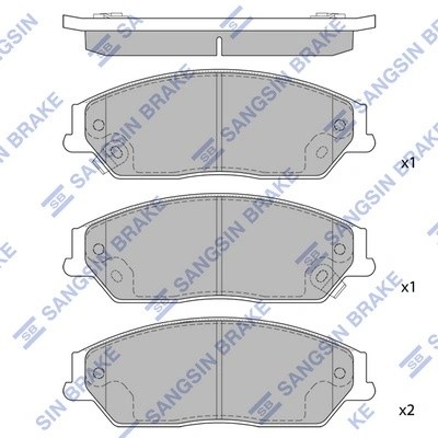 Колодки передние Toyota Camry 2.4/3.5 06- SP1590 SP1590 SANGSIN