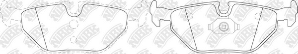Колодки тормозные BMW 3 (E36,E46),Z3,Z4 (E85) (98-) задние (4шт.) NIBK PN0014 NIBK