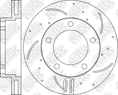 Диск тормозной TOYOTA Land Cruiser (J100) LEXUS LX470 передний (1шт.) NIBK RN1224DSET NIBK
