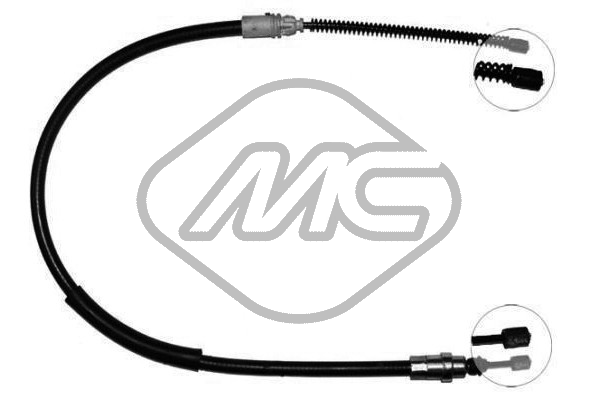 82826 ТРОС РУЧНИКА 406 ALL CH. 8512 (DRUM BRAKE) DX-RH,СТРАНА ВВОЗА-ИСПАНИЯ 82826 METALCAUCHO