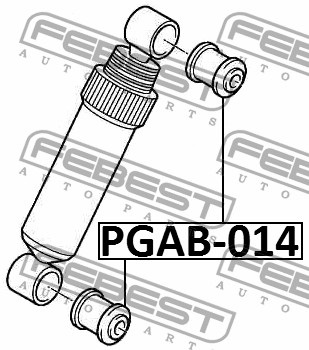Сайлентблок PEUGEOT Partner (M49,M59) CITROEN Berlingo (99-) амортизатора заднег PGAB-014 FEBEST