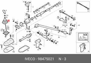 пыльник ручки переключения передач! чехол кулисы\Iveco EuroTech/Tector 98475021 IVECO