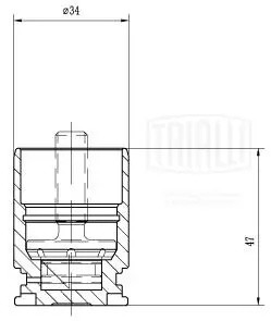 Поршень суппорта Opel Astra G (98-) зад. d=34мм (т/с Bosch) (RCF 032116) RCF 032116 TRIALLI