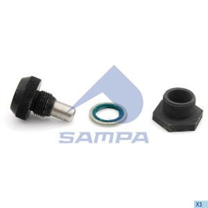 Пробка сливная SCANIA 93-143 картера масляного (с футоркой) SAMPA 040621 SAMPA