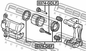 Втулка направляющая передн суппорта HONDA CIVIC EU/EP/ES 2001-2006 0374-GDLF 0374-GDLF FEBEST