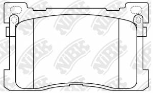 Колодки тормозные HYUNDAI Equus (13-) передние (4шт.) NIBK PN0629 NIBK