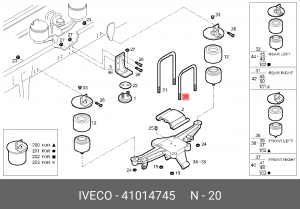 стремянка рессоры! \ IVECO 41014745 IVECO