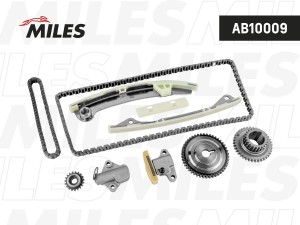 Комплект цепи ГРМ NISSAN QASHQAI 2.0 MR20DE 07- co звездочками AB10009 AB10009 MILES