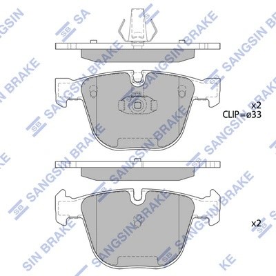 Колодки задние BMW X5 E70 SP2164 SP2164 SANGSIN
