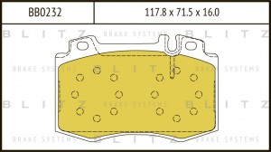Колодки тормозные дисковые передние MERCEDES W163/W220 98- BB0232 BB0232 BLITZ