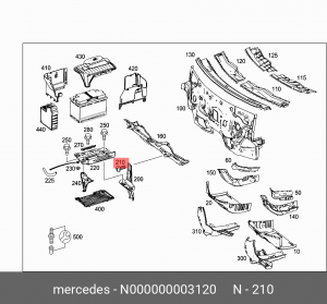 БОЛТ N000000003120 N 000000 003120 MERCEDES BENZ