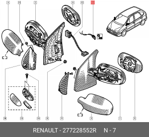 датчик температуры наружного воздуха!\Renault Megan II 277228552R RENAULT