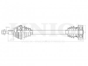Привод в сборе передний левый CVJ-10120 UNIO