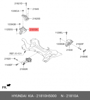 ОПОРНЫЙ УЗЕЛ ДВИГАТЕЛЯ 21810-H5000 21810H5000 HYUNDAI KIA