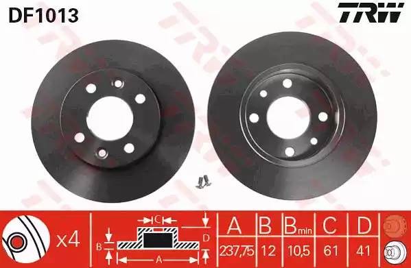 RENAULT CLIO/MEGANE/R19/R21 238x12x4 DF1013 TRW