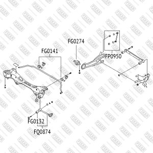 Сайлентблок заднего рычага KIA Cee'd 07- FG0274 FG0274 FIXAR