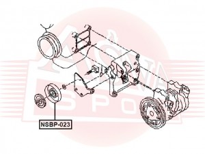 РОЛИК НАТЯЖНОЙ NSBP023 NSBP-023 ASVA