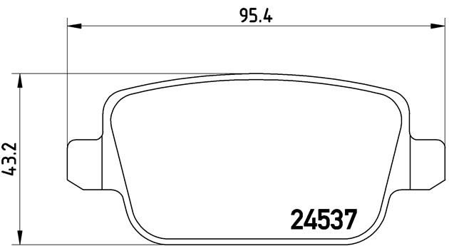 Колодки тормозные FORD Galaxy,Mondeo LAND ROVER Freelander задние (4шт.) BREMBO P44017 BREMBO