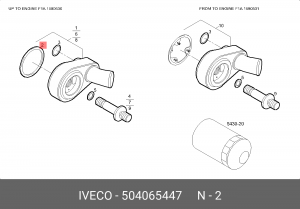 кольцо уплотнительное теплообменника !\IVECO 504065447 IVECO