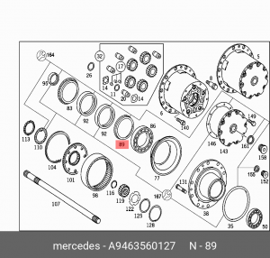 кольцо ступицы колеса A9463560127 MERCEDES BENZ