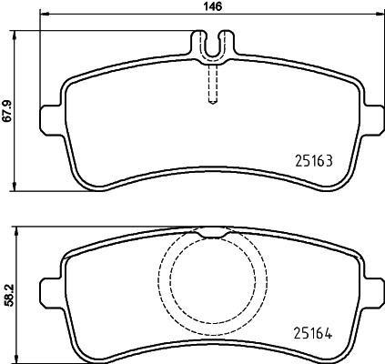 P50132 колодки дисковые задние!\ MB W222/С217 4.7/6.0i 13> P50132 BREMBO