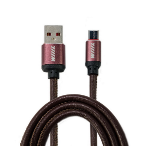 Data-кабель! микро-USB коричневый эко-кожа 1м\ CB810-2A-UMU-LR-10BN WIIIX