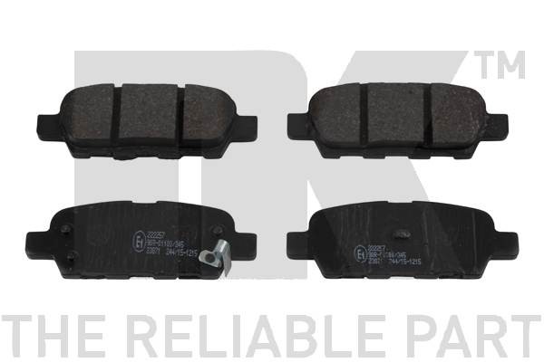 колодки дисковые задние!\ Infinity G35 3.5i V6 06> 222257 NK