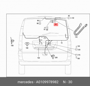 Трубка A 010 997 89 82 MERCEDES BENZ