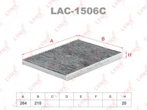 фильтр салона! угольный\ Fiat Punto 03>, Opel Corsa 06> LAC-1506C LYNXAUTO