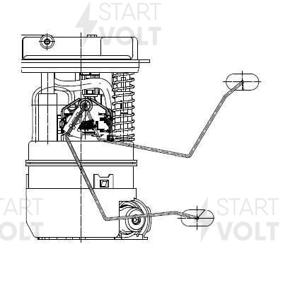 Модуль топливного насоса для а/м Renault Duster (10-) 1.6i 4x4 (SFM 0911) SFM 0911 START VOLT
