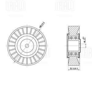 Ролик приводного ремня опорный 90 мм CM 1815 TRIALLI