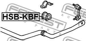 Втулка стабилизатора HONDA LEGEND KA9 1996-2004 HSB-KBF HSB-KBF FEBEST