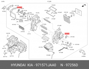 Привод HYUNDAI Accent (11-) заслонки отопителя OE 971571JAA0 HYUNDAI KIA