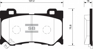 Колодки тормозные дисковые Infiniti G37 08/M37/M56 11, Nissan 370Z 09-11 SP1471 SP1471 SANGSIN