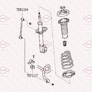 Тяга стабилизатора передняя L/R TOYOTA Camry 06- TEB1104 TEB1104 TATSUMI