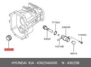 Шестерня привода спидометра HYUNDAI Porter KIA Bongo 3 (06-) ведущая OE 436254A000 HYUNDAI KIA