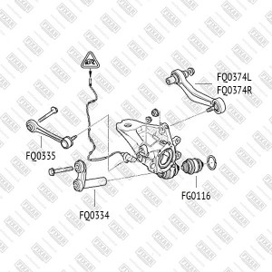 BMW 5-E39 / 7-E38/ X5 E53 ш/с в кулаке FG0116 FIXAR