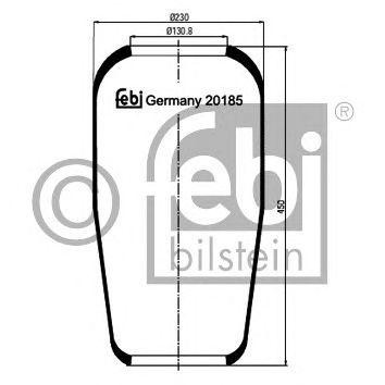 пневмоподушка !кон 444-230-130.8/130.8 \MAN F90/2000 20185 FEBI BILSTEIN