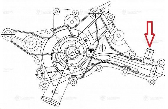 Насос водяной для ам Mercedes-Benz С (97-),E (96-) 2.8i [M112] (LWP 15322) LWP 15322 LUZAR