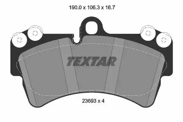 Комплект тормозных колодок, перед, AUDI,PORSCHE,VOLKSWAGEN, Q7 (4L),CAYENNE (955 2369302 TEXTAR