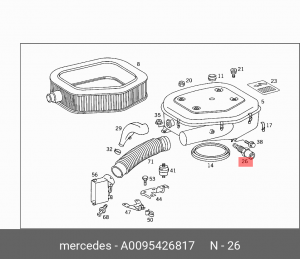 Датчик температуры воздуха MERCEDES G (W463) OE A0095426817 MERCEDES BENZ