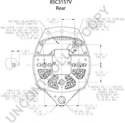 Генератор 28В, 175А 8SC3157V Prestolite (8SC3009ZA, 3629351, 3001117, 281004012) 8SC3157V PRESTOLITE ELECTRIC