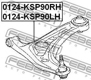 Рычаг подвески 0124-KSP90RH 0124-KSP90RH FEBEST