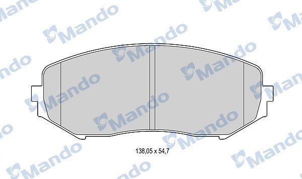 Колодки тормозные дисковые перед MBF015841 MANDO