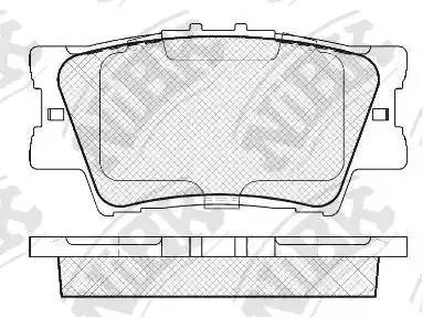 Колодки тормозные TOYOTA Rav 4 (2.0/2.2),Camry V40 (06-) задние (4шт.) NIBK PN1522 NIBK