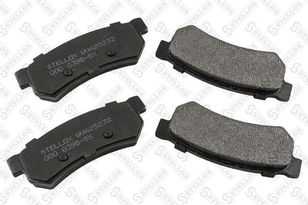 колодки дисковые задние! с антискрип. пл.\ Daewoo Optra/Lacetti/Forenza 1.4/1.6/ 000-039B-SX STELLOX