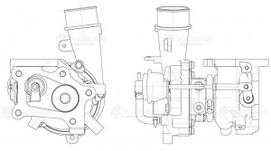 Турбокомпрессор для ам Mazda CX-7 (07-) 2.3T (K0422-582) (LAT 2301) LAT 2301 LUZAR