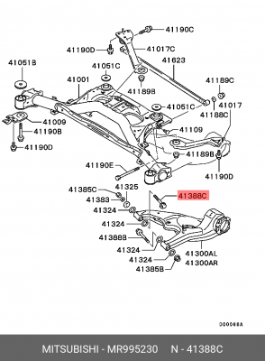 болт рычага!\ Mitsubishi Grandis NA4W 03> MR995230 MITSUBISHI