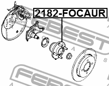 Ступица задняя FORD FOCUS AU 2008-2011 2182-FOCAUR 2182-FOCAUR FEBEST