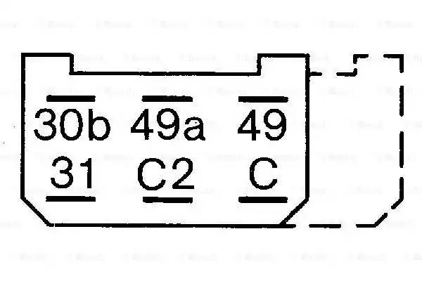 Реле поворота MERCEDES MAN RENAULT VOLVO 24V (6 контактов) BOSCH 0 335 215 154 BOSCH
